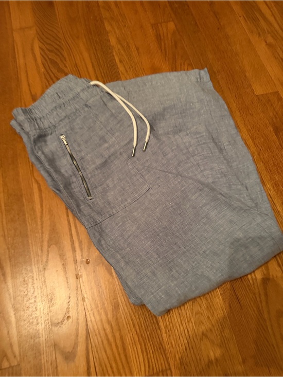 Athleta Pants - Athleta Light Blue Wide-Leg Linen Pants